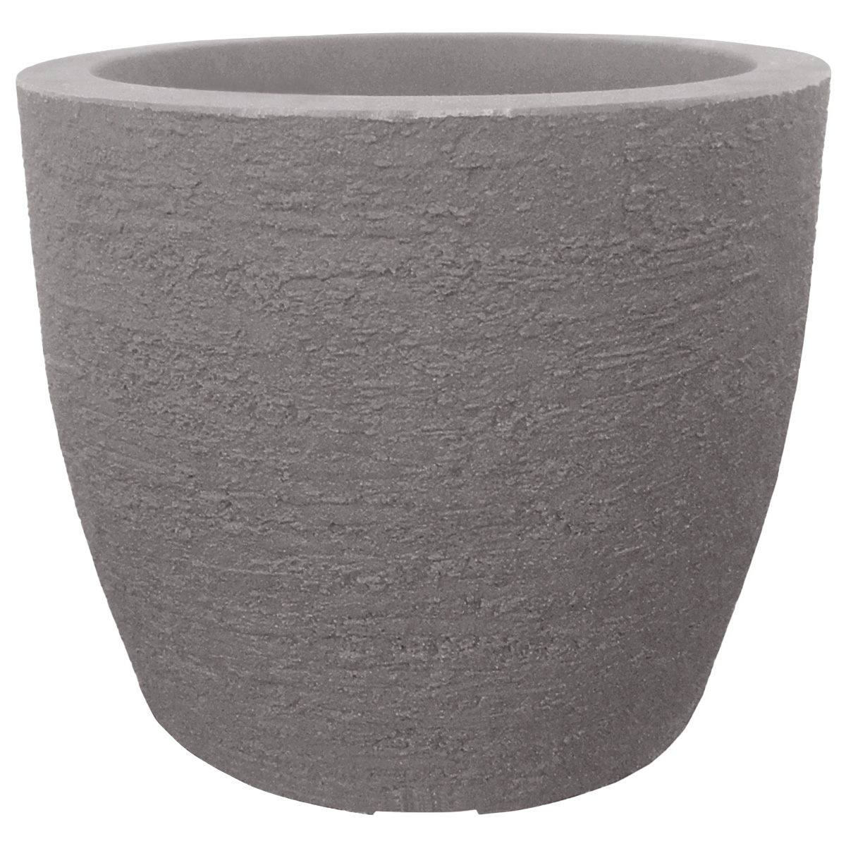 Maceta Moderna Para Exteriores Compacta De 20 Cm De Alto Polvo Color Gris Stone De Polietileno Ultra Ligera Artego