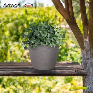Foto 2 | Maceta Moderna Para Exteriores Compacta De 20 Cm De Alto Polvo Color Gris Stone De Polietileno Ultra Ligera Artego