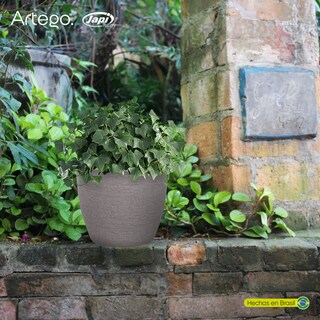 Foto 8 | Maceta Moderna Para Exteriores Compacta De 20 Cm De Alto Polvo Color Gris Stone De Polietileno Ultra Ligera Artego