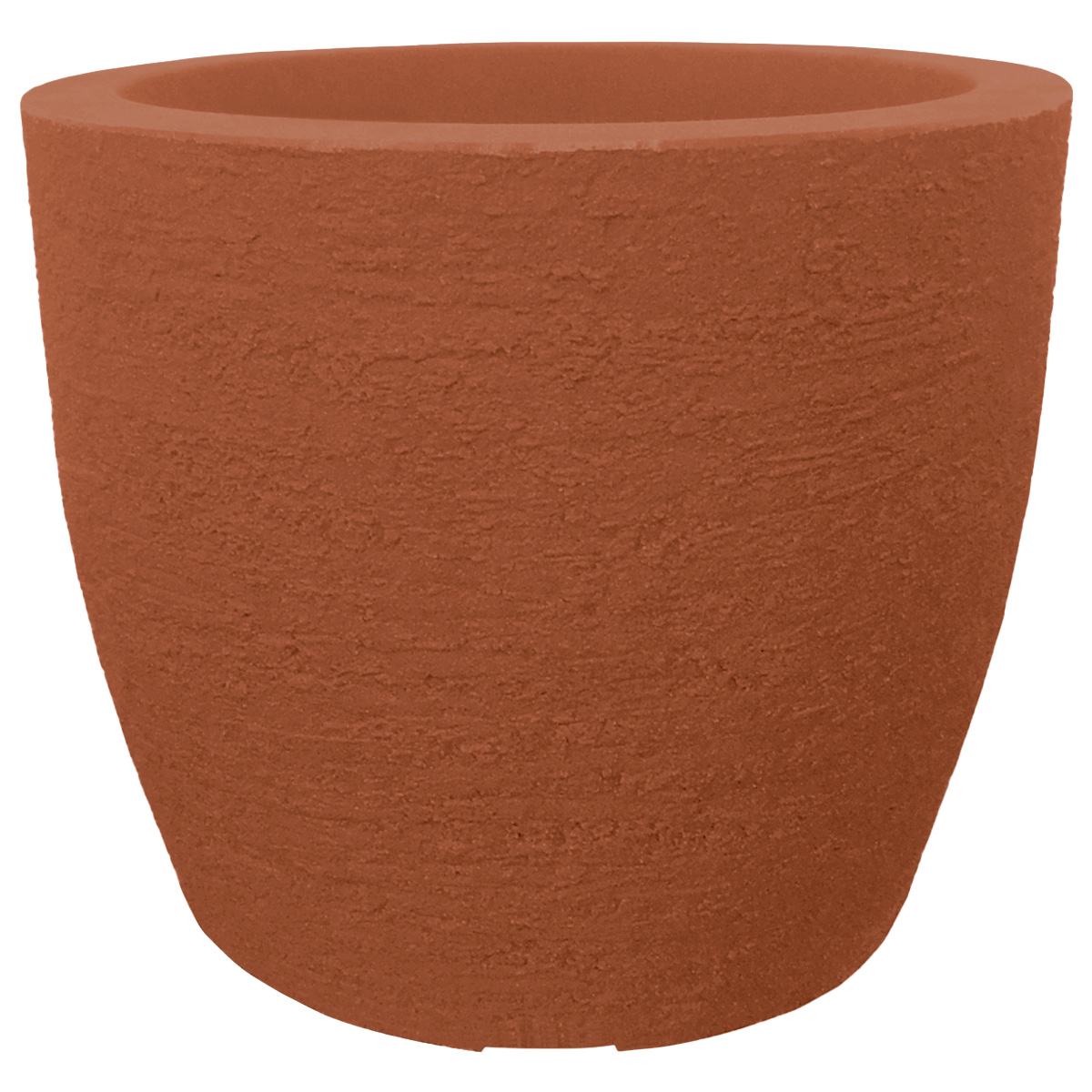 Maceta Moderna Para Exteriores Compacta De 20 Cm De Alto Cota Color Terracota De Polietileno Ultra Ligera Artego