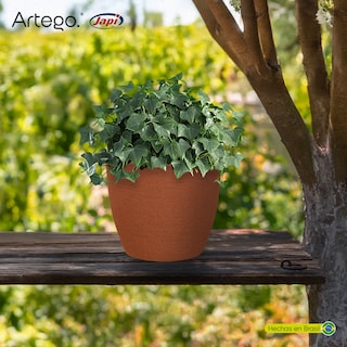 Foto 2 | Maceta Moderna Para Exteriores Compacta De 20 Cm De Alto Cota Color Terracota De Polietileno Ultra Ligera Artego