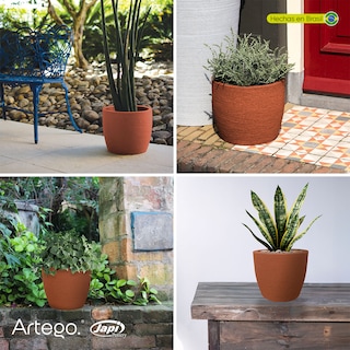 Foto 5 | Maceta Moderna Para Exteriores Compacta De 20 Cm De Alto Cota Color Terracota De Polietileno Ultra Ligera Artego