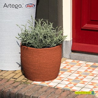 Foto 7 | Maceta Moderna Para Exteriores Compacta De 20 Cm De Alto Cota Color Terracota De Polietileno Ultra Ligera Artego