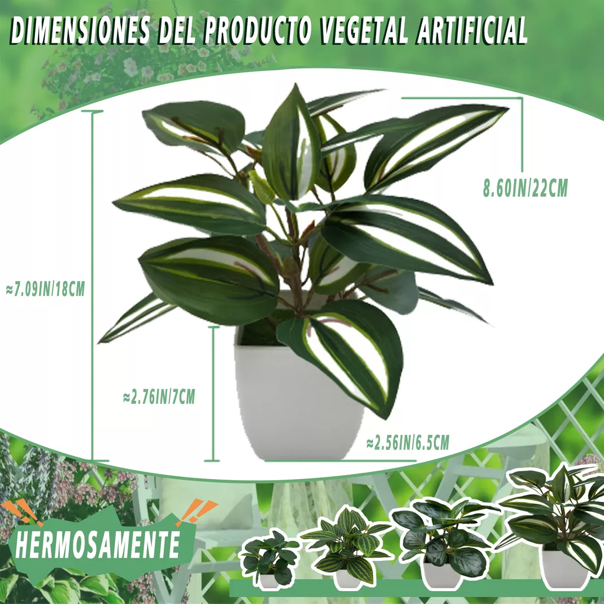 Foto 3 pulgar | 4 Macetas Plantas Artificiales Decorativas Bonsai Eo Safe Imports Esi-18524 Blanco