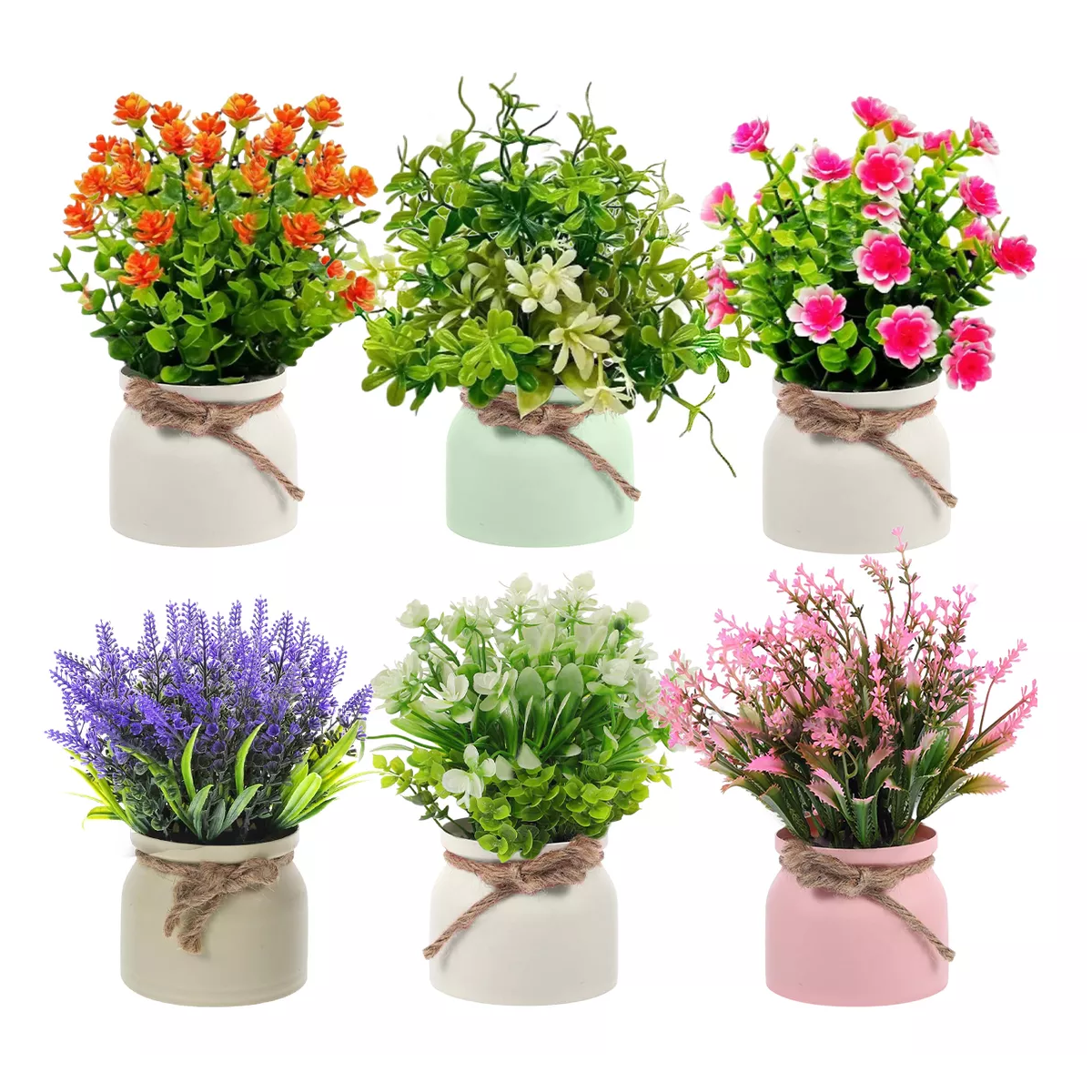 Foto 2 pulgar | Plantas Artificiales Flor Bonsai 6 Piezas Eo Safe Imports Esi-18527 Multicolor