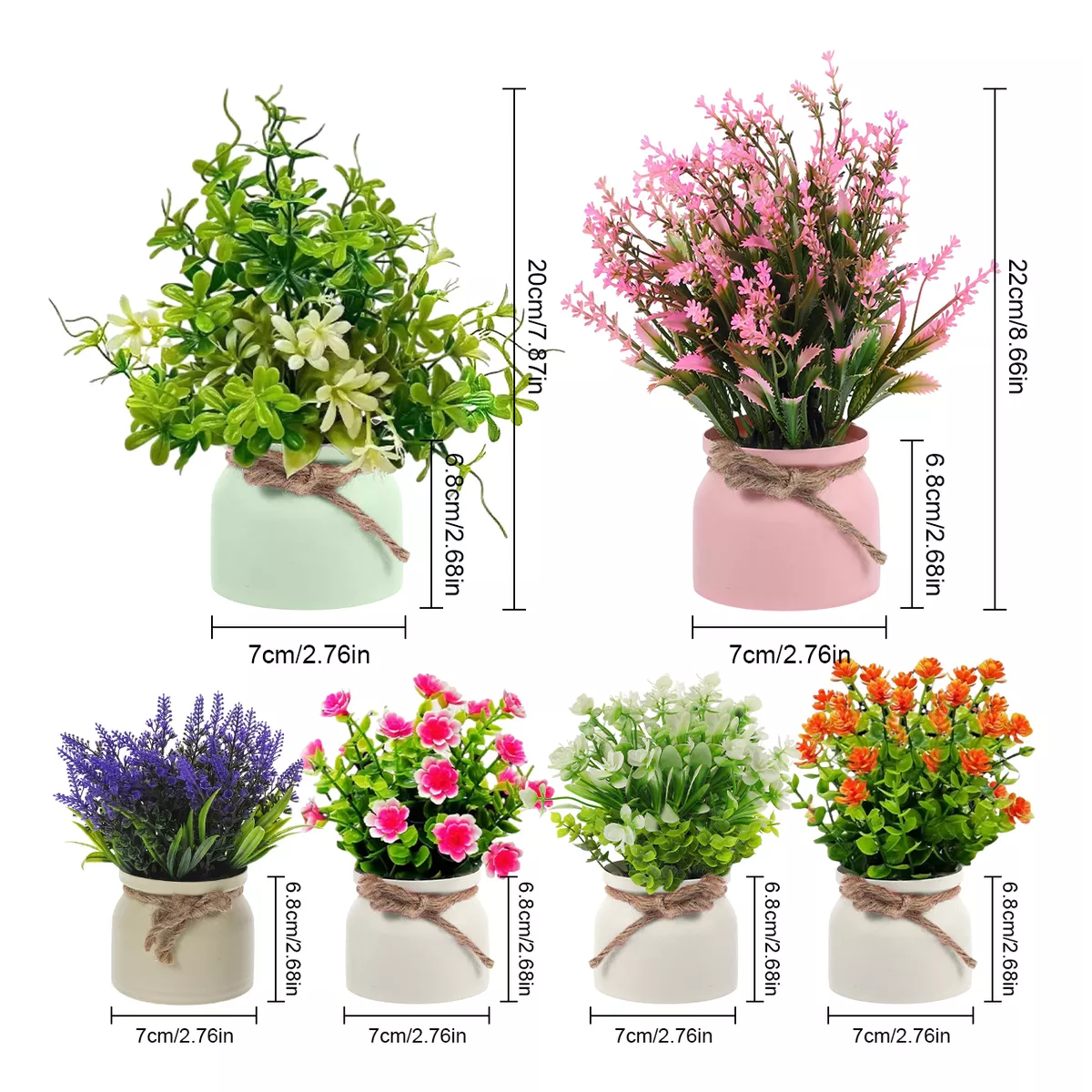 Foto 3 pulgar | Plantas Artificiales Flor Bonsai 6 Piezas Eo Safe Imports Esi-18527 Multicolor