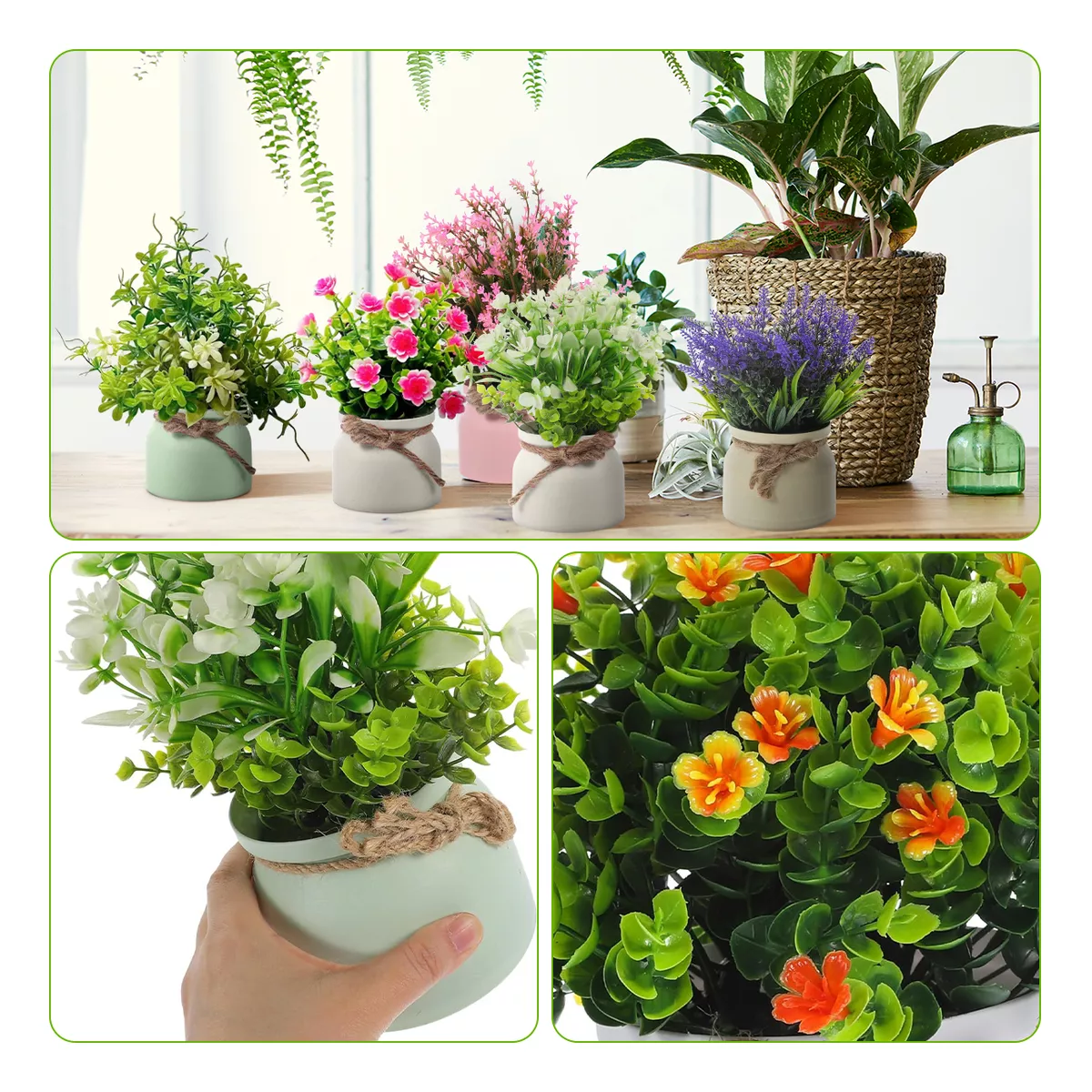 Foto 4 pulgar | Plantas Artificiales Flor Bonsai 6 Piezas Eo Safe Imports Esi-18527 Multicolor