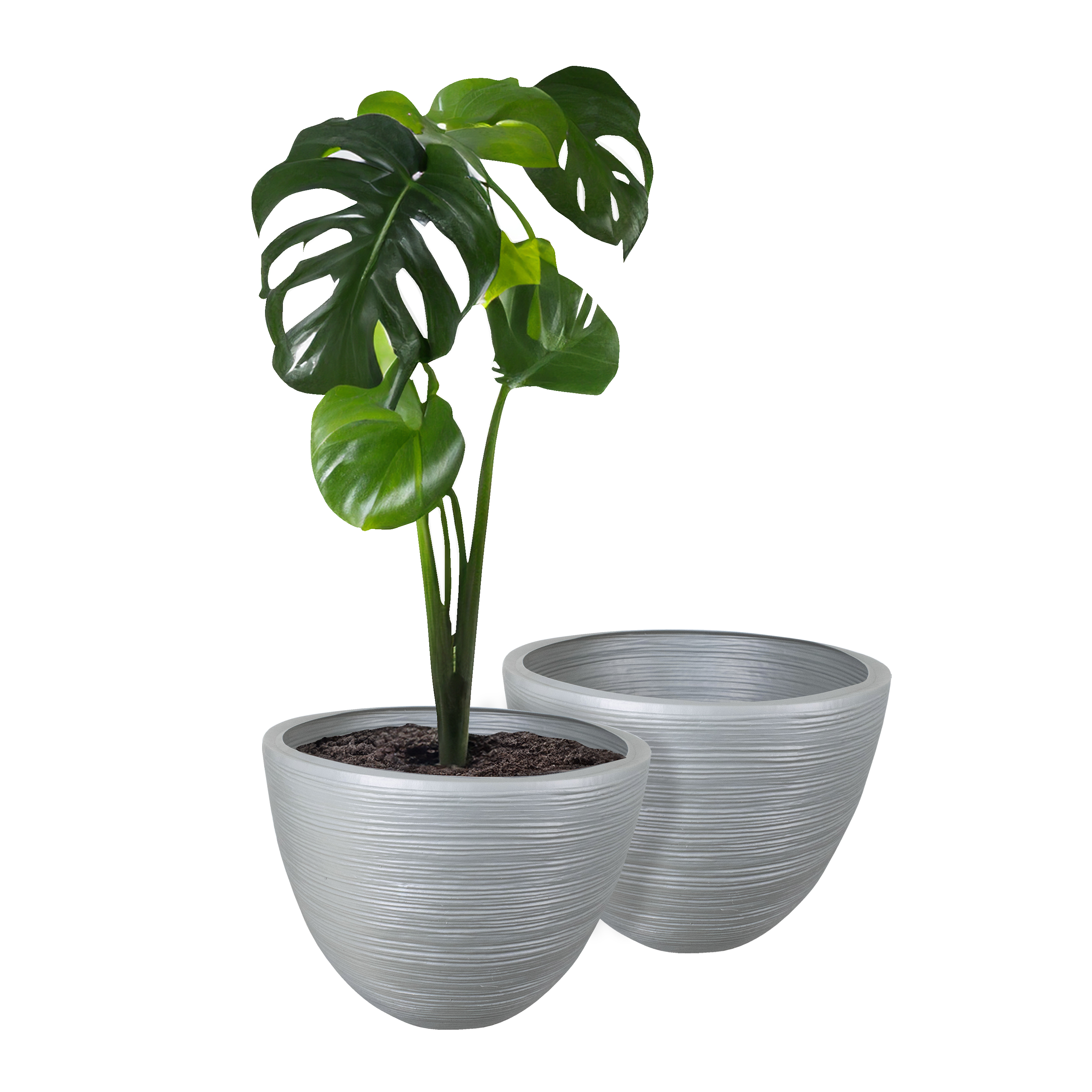 Foto 2 pulgar | Atmos Homeware Macetas Decorativas Para Interior Y Exterior | Con Capacidad Para 45 Litros | Modelo Kun Color Plata