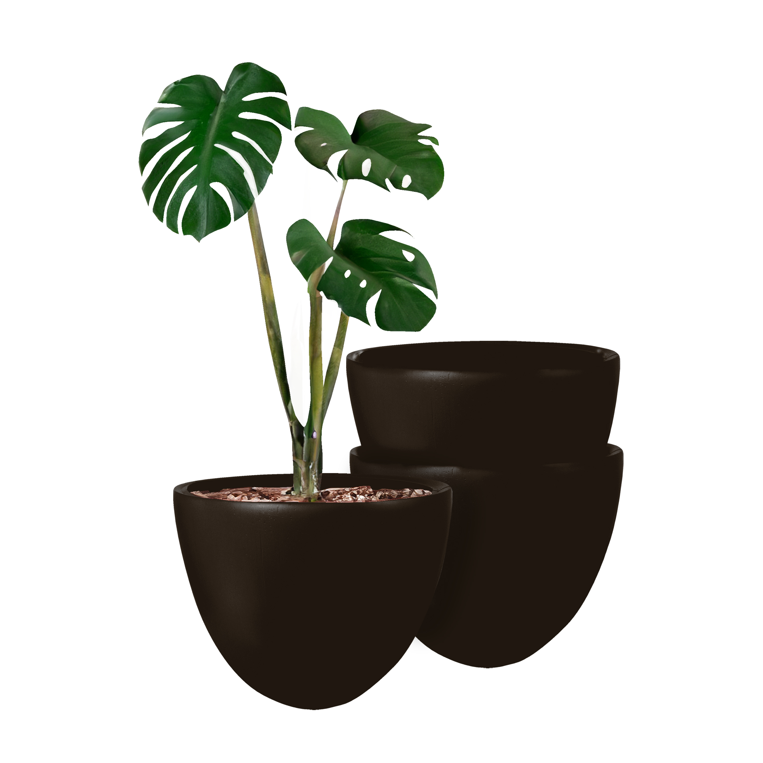 Atmos Homeware Macetas Decorativas Para Interior Y Exterior | Capacidad Para 45 Litros | Modelo Bis Color Chocolate