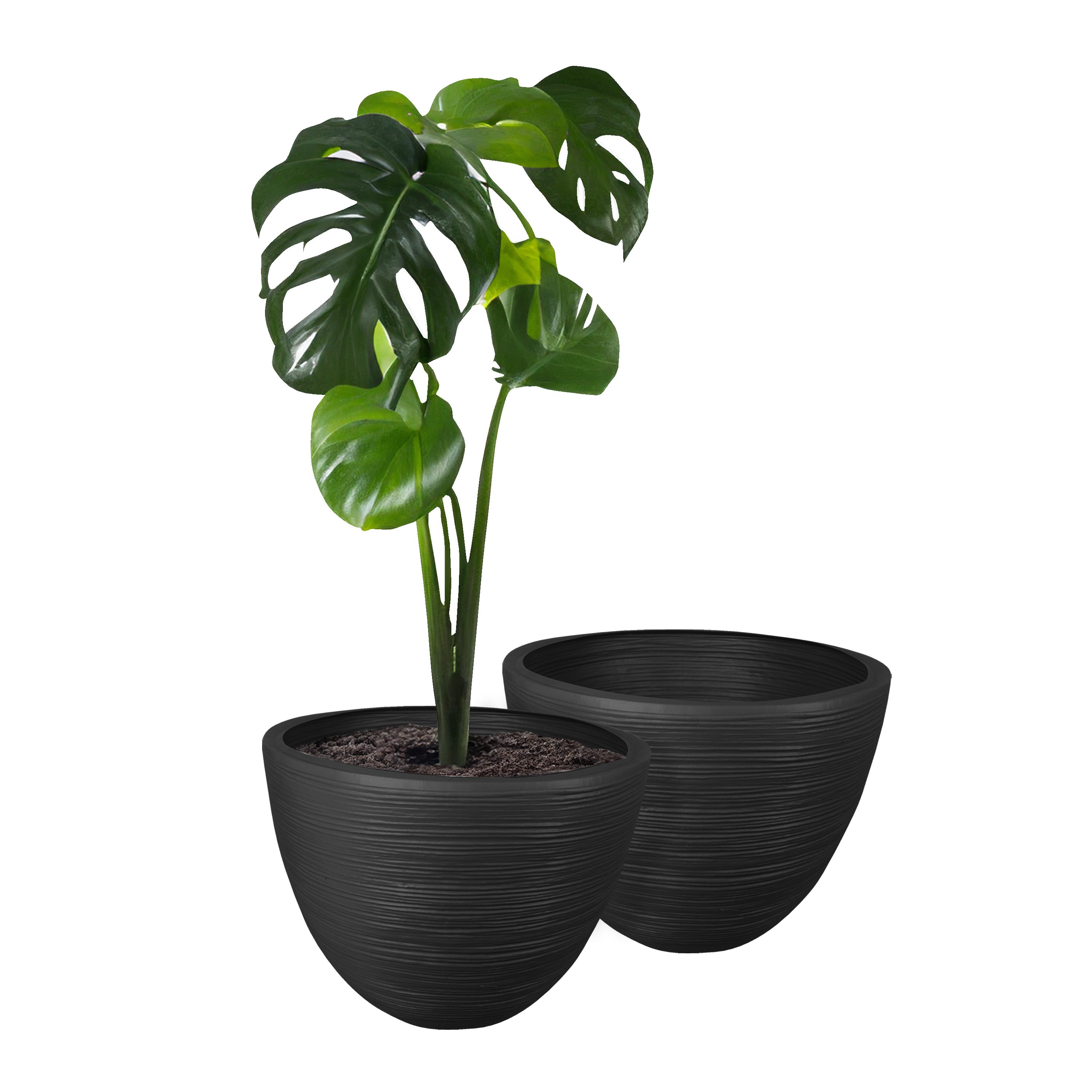 Foto 2 pulgar | Atmos Homeware Macetas Decorativas Para Interior Y Exterior |  Capacidad Para 45 Litros | Modelo Kun Color Negro 1 Piez