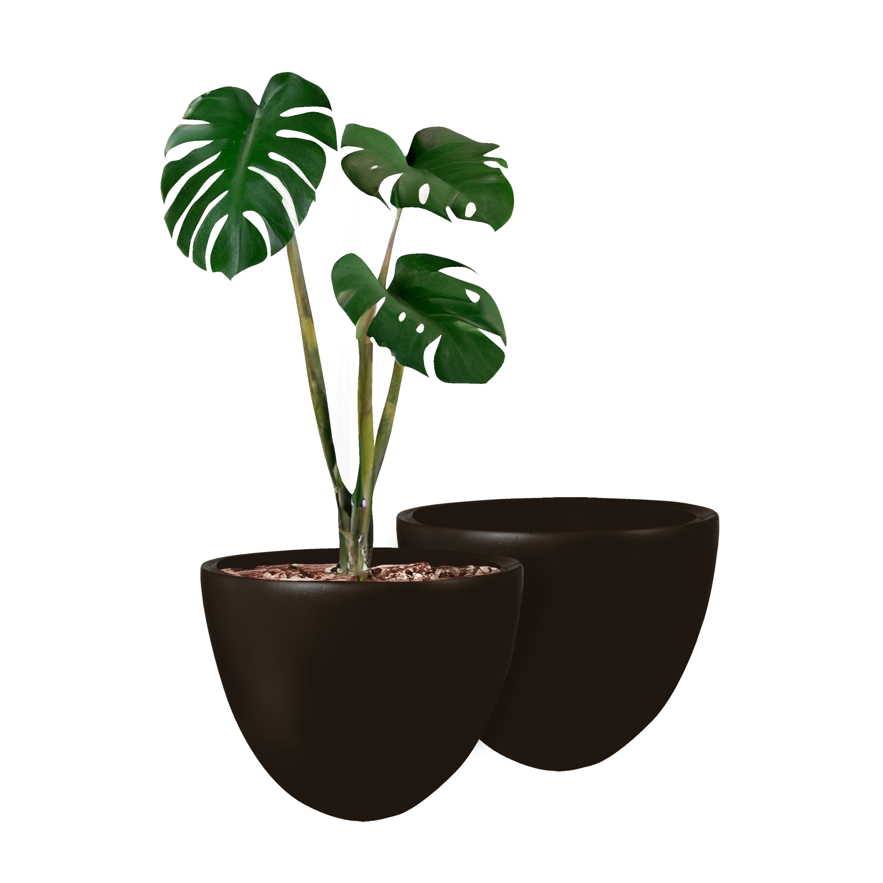 Atmos Homeware Macetas Decorativas Para Interior Y Exterior | Capacidad Para 45 Litros | Modelo Bis Color Chocolate