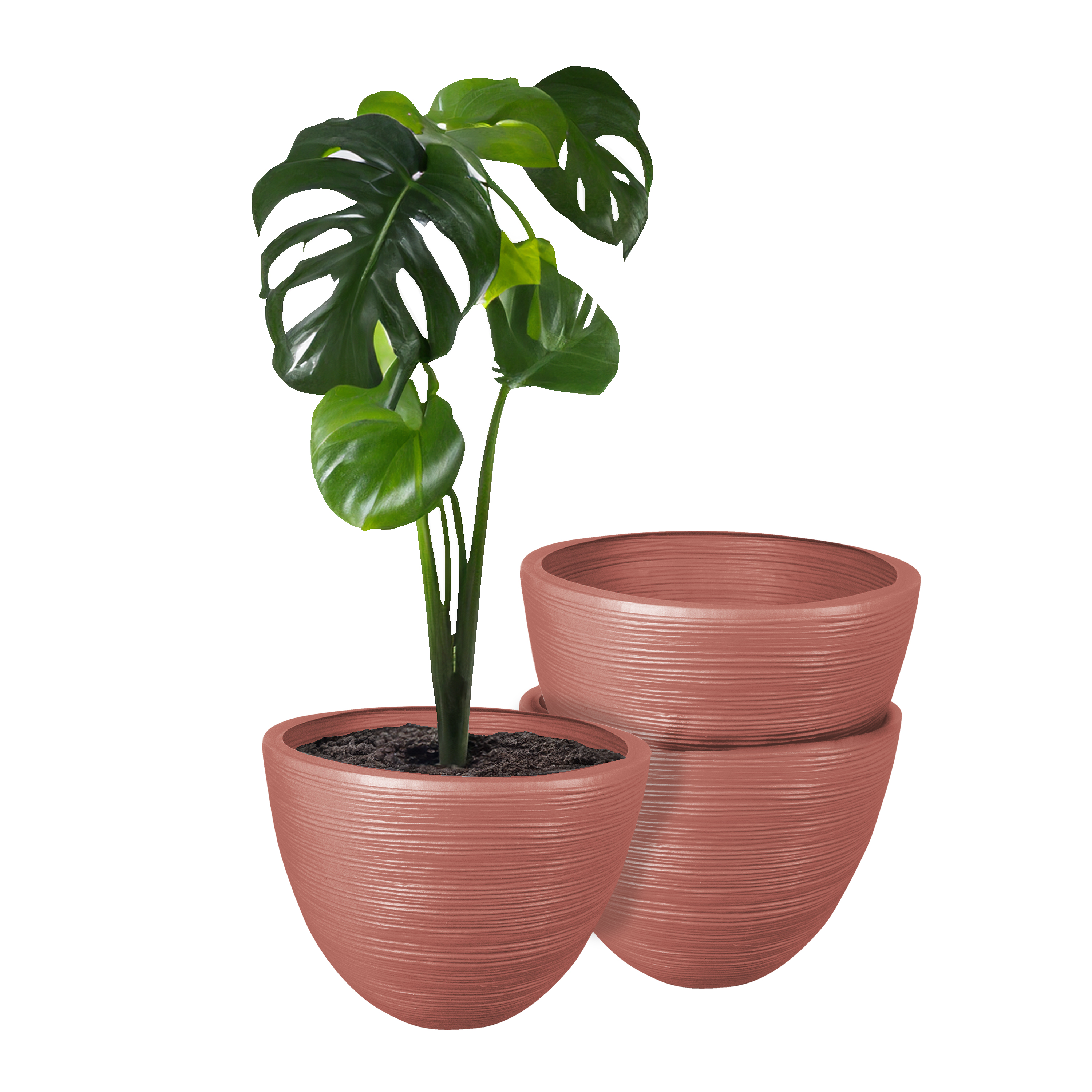 Foto 2 pulgar | Atmos Homeware Macetas Decorativas Para Interior Y Exterior |  Capacidad Para 45 Litros | Modelo Bis Color Terracot
