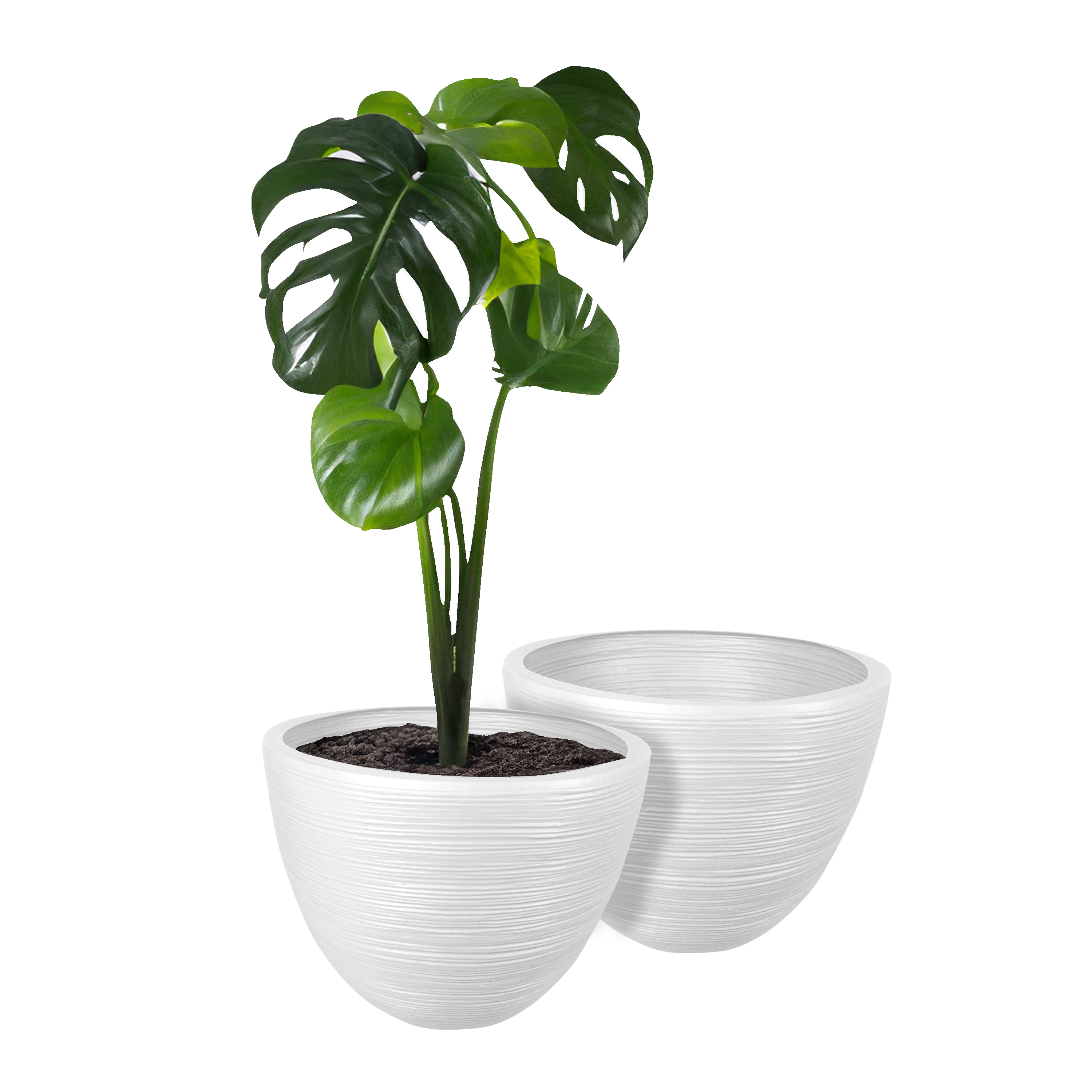 Foto 2 pulgar | Atmos Homeware Macetas Decorativas Para Interior Y Exterior |  Capacidad Para 45 Litros | Modelo Kun Color Blanco 2 Pi