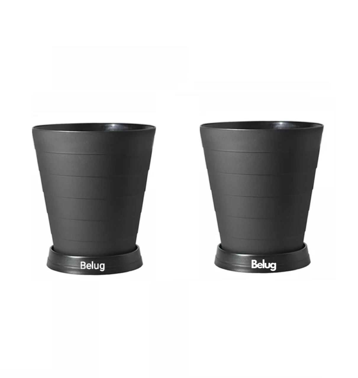 Foto 1 | 2 Macetas Grande Moderna Minimalista Interior Exterior  Belug, Plato Negro
