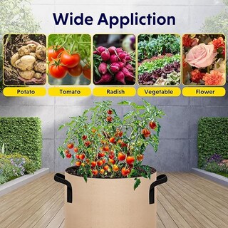 Foto 4 | Tela No Tejida Gruesa Grow Bags Ipower, 30 Litros, Paquete De 10 Unidades, Color Canela - Venta Internacional.