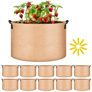 Foto 1 | Bolsas De Cultivo Aireation Grow Bags Ipower, Paquete De 10 Unidades, 75,7 L De Grosor, Tela No Tejida - Venta Inte