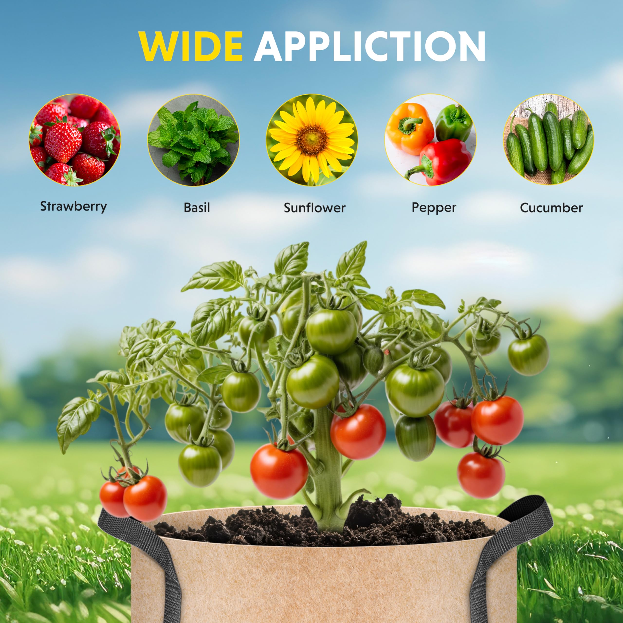 Foto 8 pulgar | Bolsas De Cultivo Aireation Grow Bags Ipower, Paquete De 10 Unidades, 75,7 L De Grosor, Tela No Tejida - Venta Inte