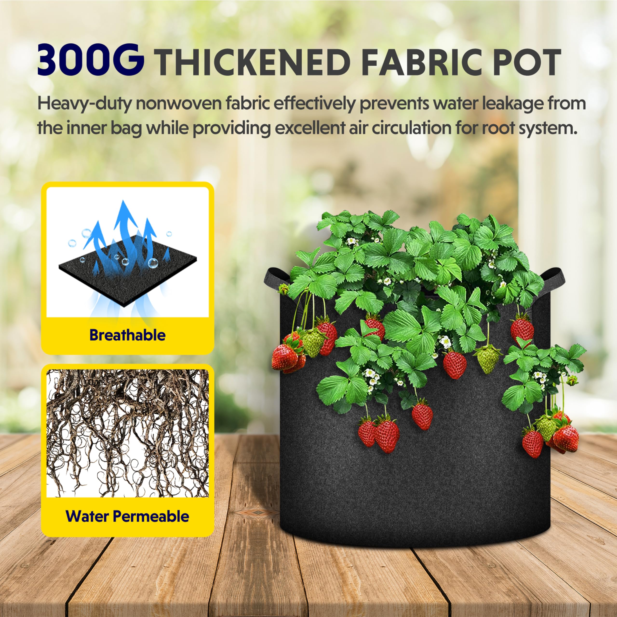 Foto 5 pulgar | Grow Bags Ipower, Paquete De 24 Unidades, Tela No Tejida De 11 Litros Con Asas De Nailon - Venta Internacional.