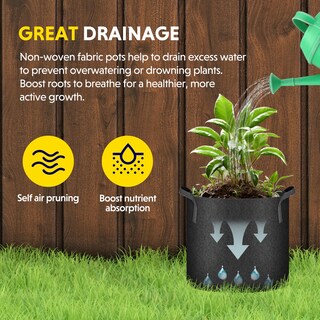 Foto 6 | Grow Bags Ipower, Paquete De 24 Unidades, Tela No Tejida De 11 Litros Con Asas De Nailon - Venta Internacional.