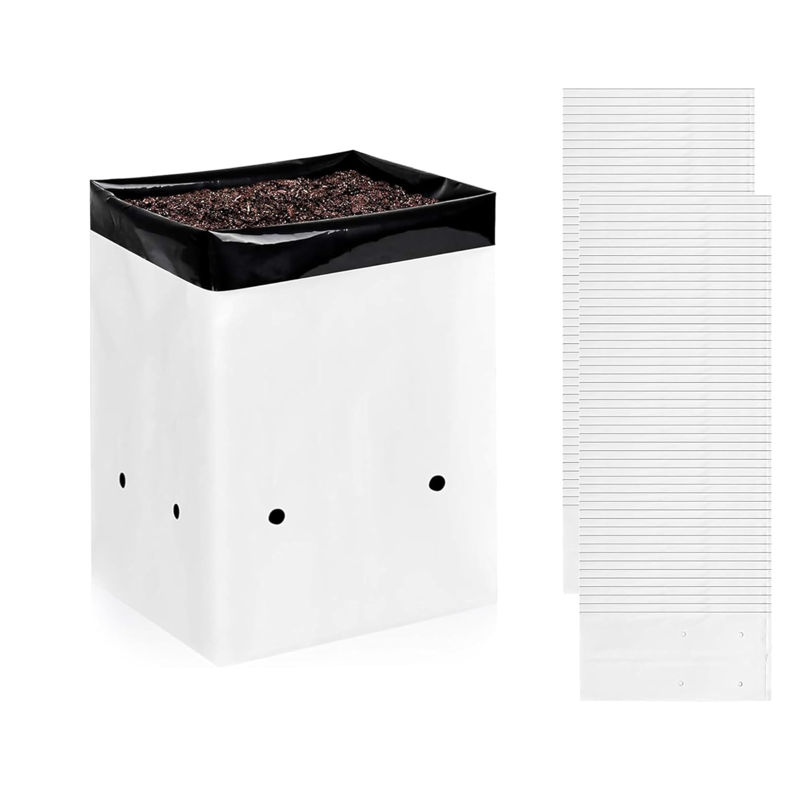 Película Grow Bags Ipower De 19 Litros Con Forma De Panda, 100 Unidades, En Blanco Y Negro - Venta Internacional.