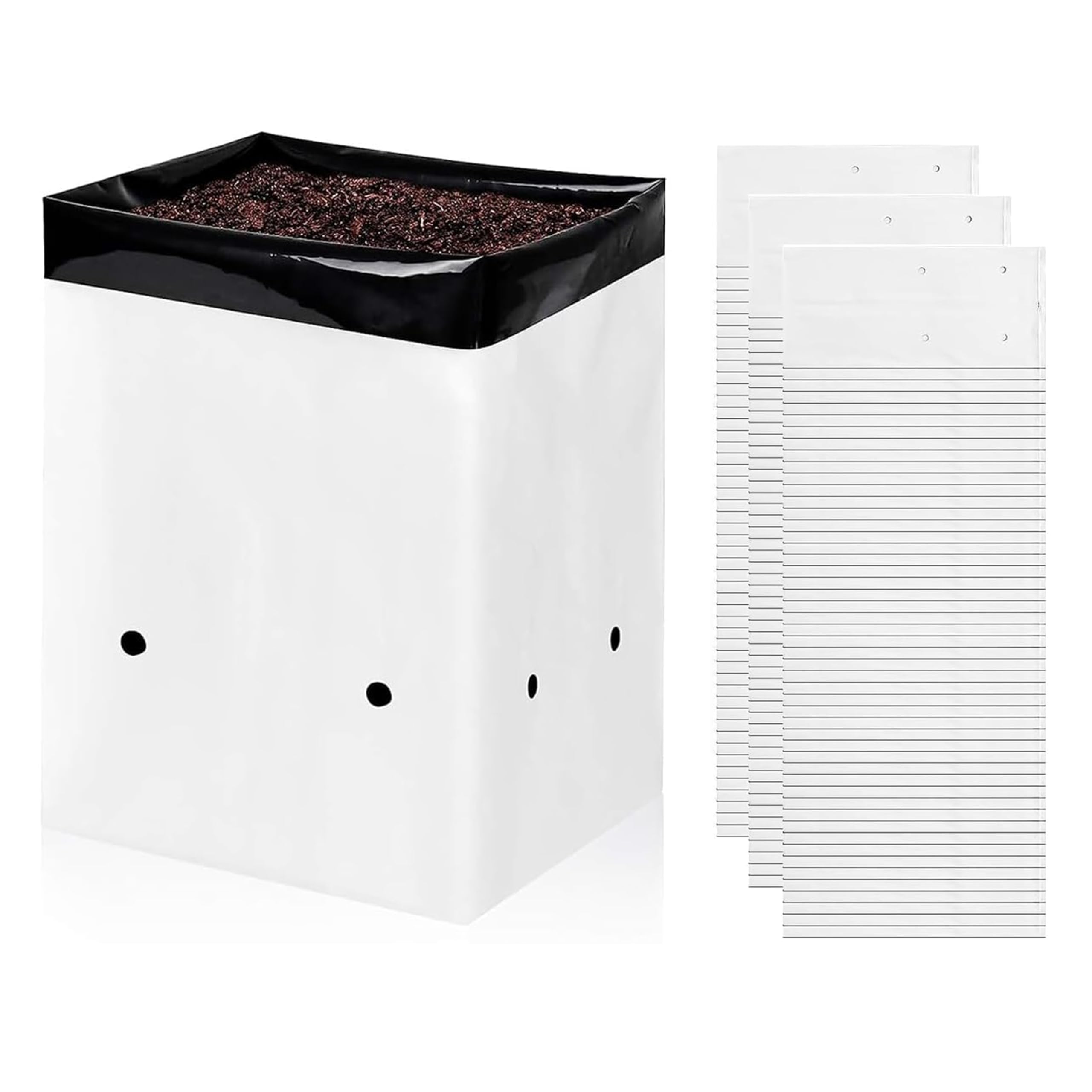 Película De Panda En Blanco Y Negro Grow Bags Ipower, 7,6 L, 150 Unidades - Venta Internacional.