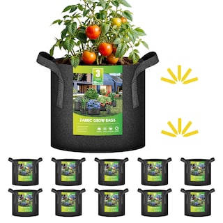 Foto 1 | Grow Bags Ipower, Paquete De 10 Galones, Con Etiquetas De Tela No Tejida - Venta Internacional.