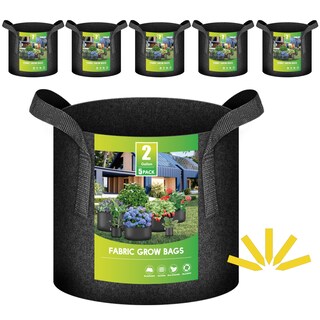 Foto 1 | Bolsas De Cultivo Para Plantas Ipower, Tela No Tejida Gruesa De 2 Galones, 5 Unidades - Venta Internacional.