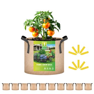Foto 1 | Bolsas De Cultivo Para Plantas Ipower, De 1 Galón, Resistentes, No Tejidas, Paquete De 10 - Venta Internacional.