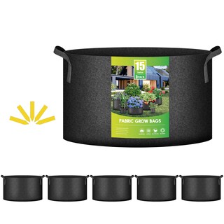 Foto 1 | Bolsas Para Cultivo De Plantas Ipower, 15 Galones, No Tejidas, Espesadas, Paquete De 5 - Venta Internacional.