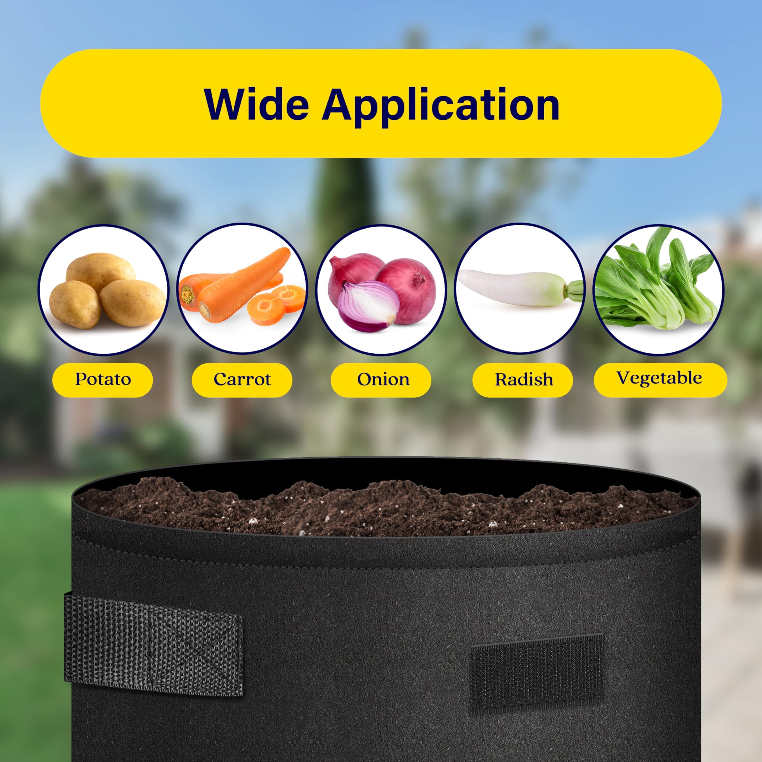 Foto 8 pulgar | Bolsas Para Cultivo De Patatas Ipower, 10 Galones, Paquete De 4, Con Asa Y Ventana - Venta Internacional.