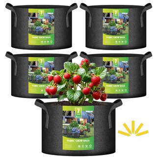 Foto 1 | Bolsas De Cultivo Para Plantas Ipower, Tela No Tejida Gruesa De 7 Galones, 5 Unidades - Venta Internacional.