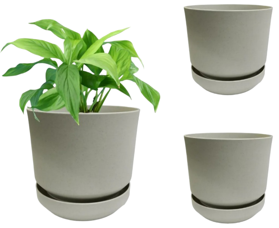 Macetas Xtellar 26cm Contemporáneas De Lujo Para Jardín - Paquete De 3