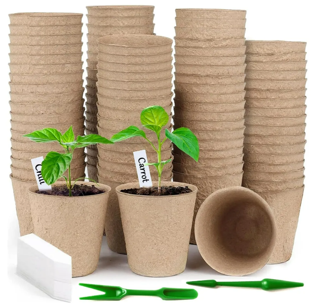 Foto 2 pulgar | Kit De Macetas Biodegradables Xtellar 50 Pcs  Embellece Tu Jardín De Forma Sostenible