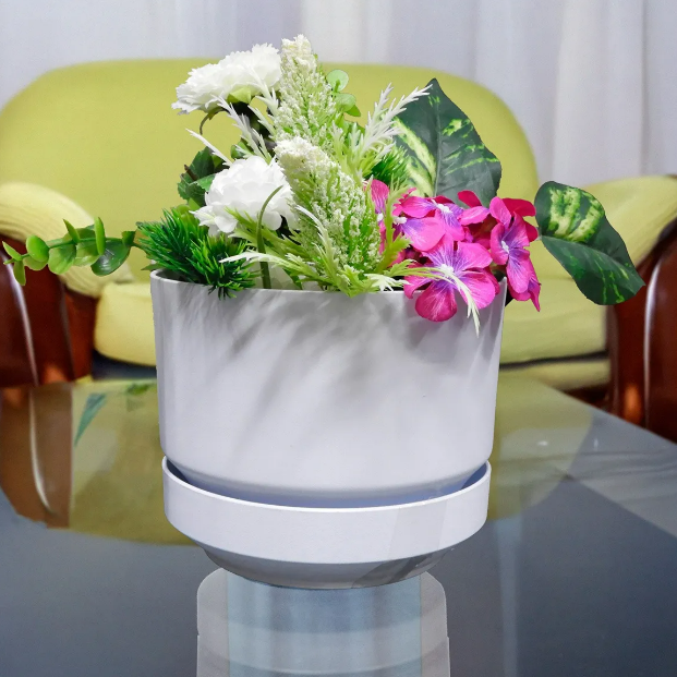 Foto 4 | Macetas Xtellar 26cm Contemporáneas De Lujo Para Jardín - Paquete De 3