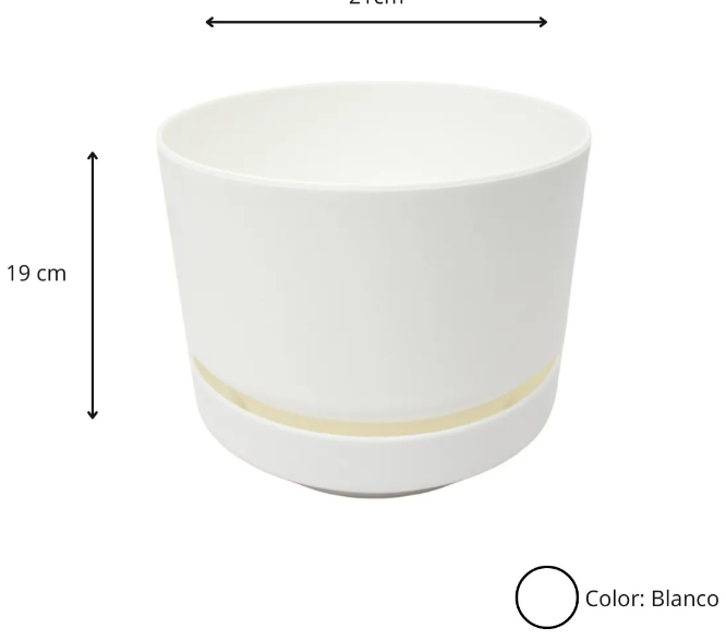 Foto 3 pulgar | Macetas Xtellar Elegantes Y Minimalistas De 21cm Con Base Y Diseño Moderno