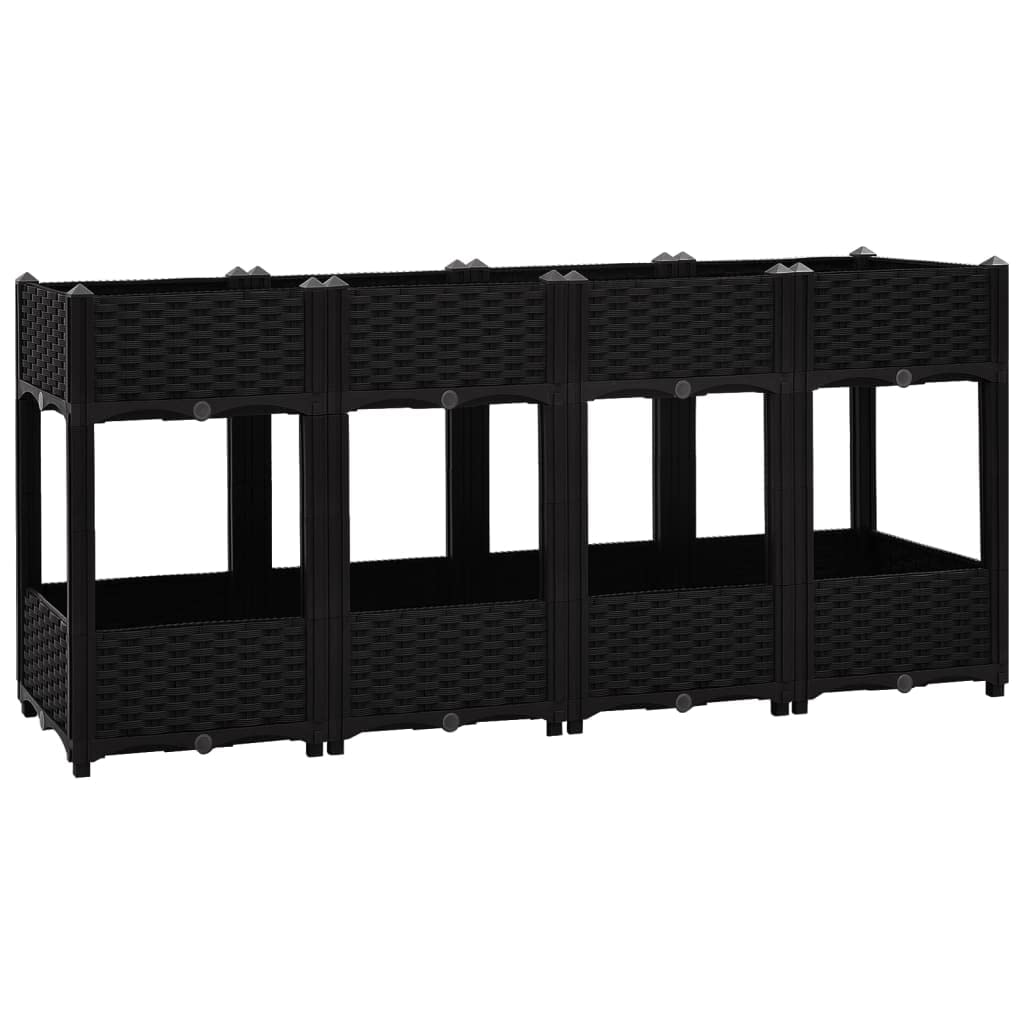 Cama Elevada Vidaxl De Polipropileno De 160 X 40 X 70 Cm Con 2 Estantes - Venta Internacional.