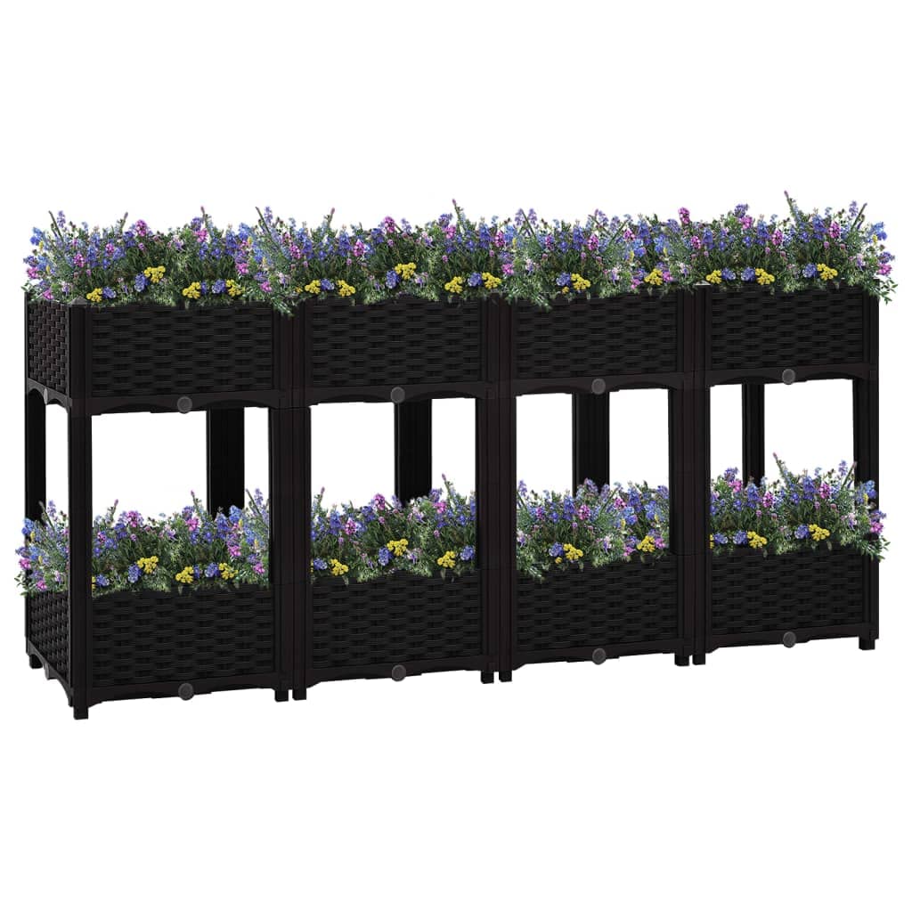 Foto 3 pulgar | Cama Elevada Vidaxl De Polipropileno De 160 X 40 X 70 Cm Con 2 Estantes - Venta Internacional.