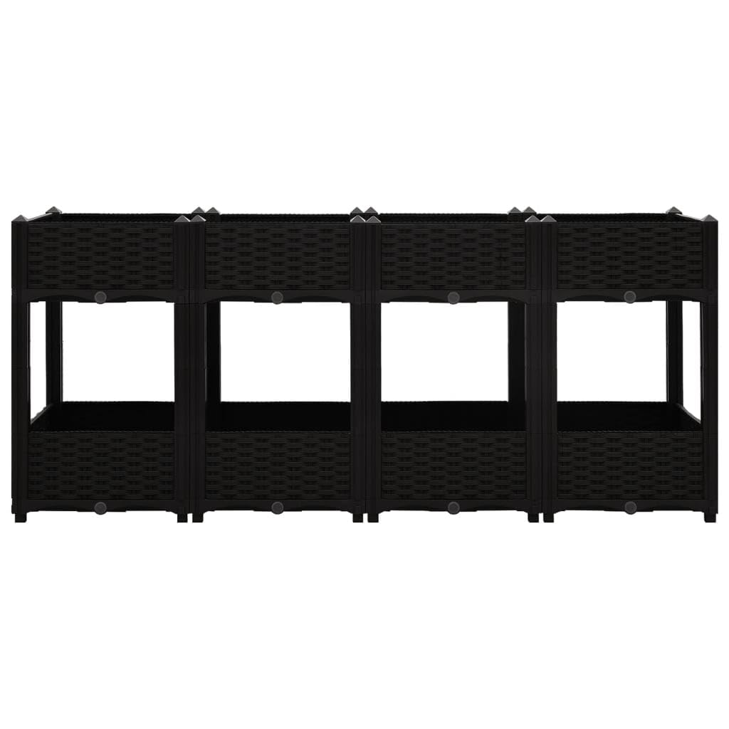 Foto 5 pulgar | Cama Elevada Vidaxl De Polipropileno De 160 X 40 X 70 Cm Con 2 Estantes - Venta Internacional.