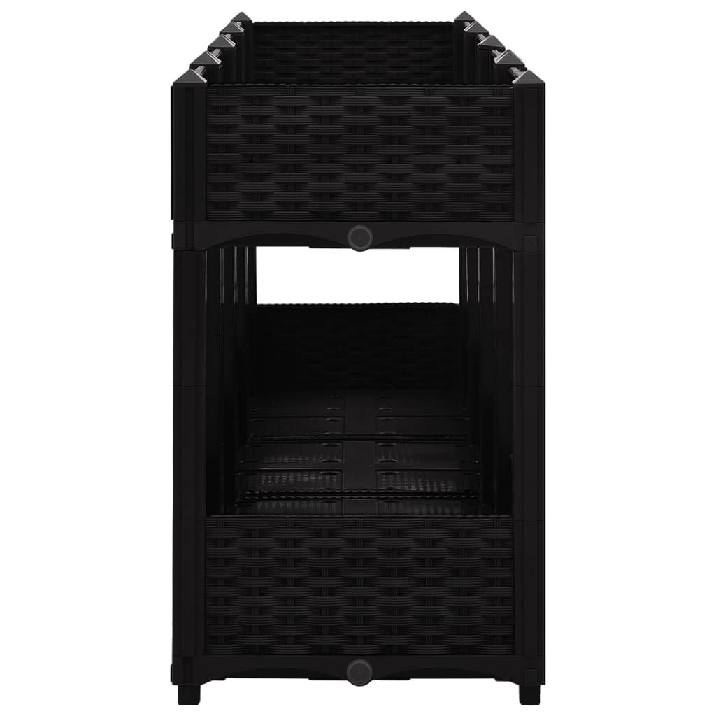 Foto 6 pulgar | Cama Elevada Vidaxl De Polipropileno De 160 X 40 X 70 Cm Con 2 Estantes - Venta Internacional.