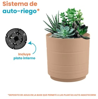 Foto 4 | Kit Xtellar De Macetas Elegantes De Plástico Con Auto-riego Para Embellecer Tus Espacios