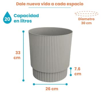 Foto 2 | Macetas Xtellar De 20 L Para Interior Y Exterior En Diseño Sofisticado Pack De 2