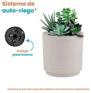 Foto 4 | Kit Xtellar De Macetas Elegantes De Plástico Con Auto-riego Para Embellecer Tus Espacios