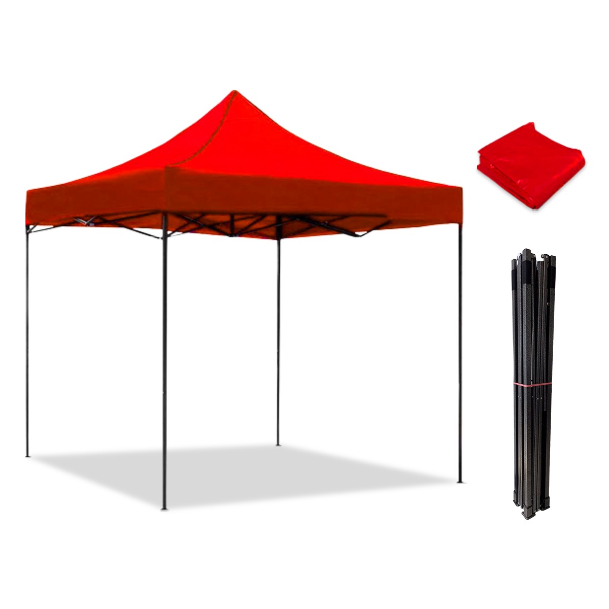 Carpa Toldo 3x3 Gome Rojo Jardín Eventos Fiesta Reforzado