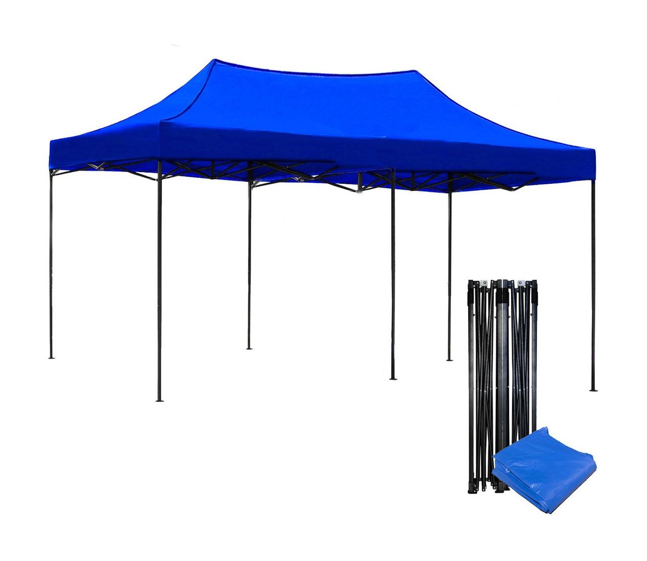 Foto 2 pulgar | Carpa Toldo 6x3 Plegable Reforzado Impermeable Jardimex mkz-toldo6x3plegasin Azul