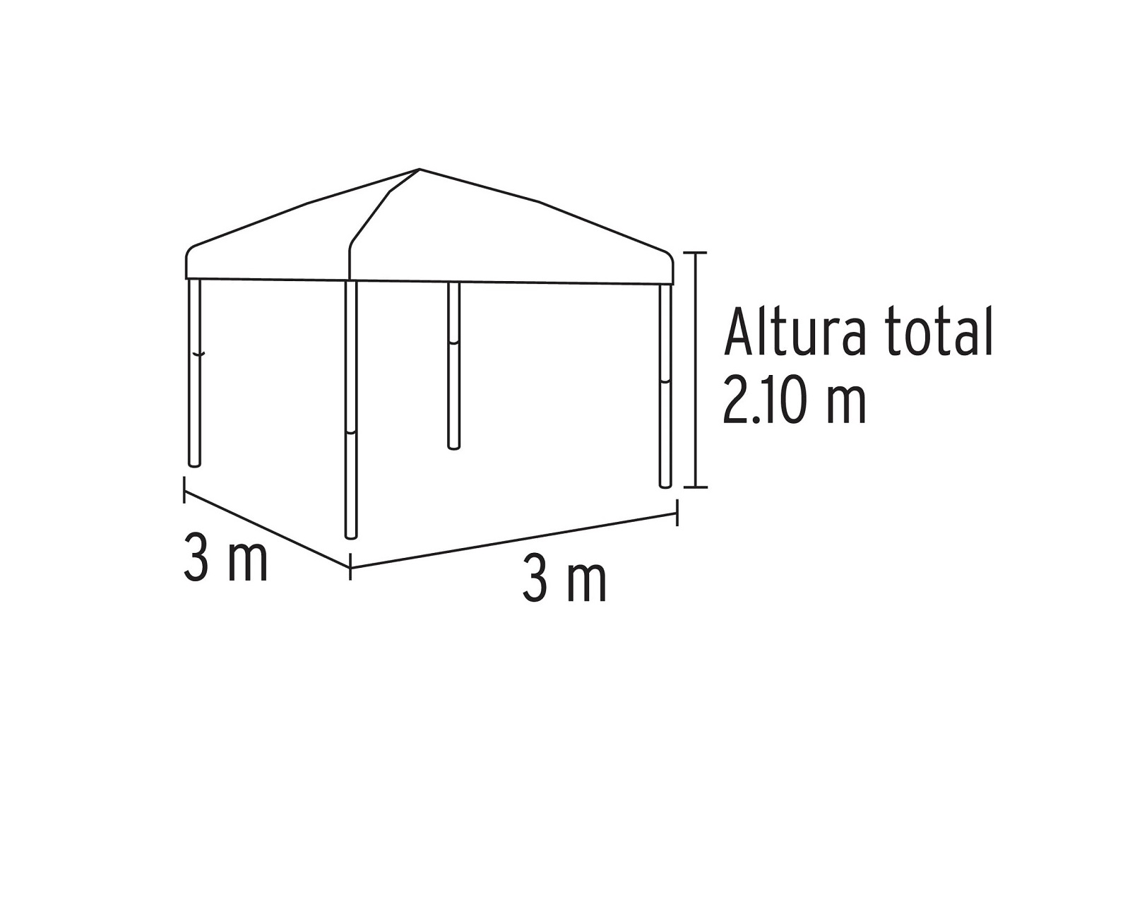 Foto 3 pulgar | Toldo Plegable Lona De 3 X 3 M, Truper Incluye Maletín color Gris