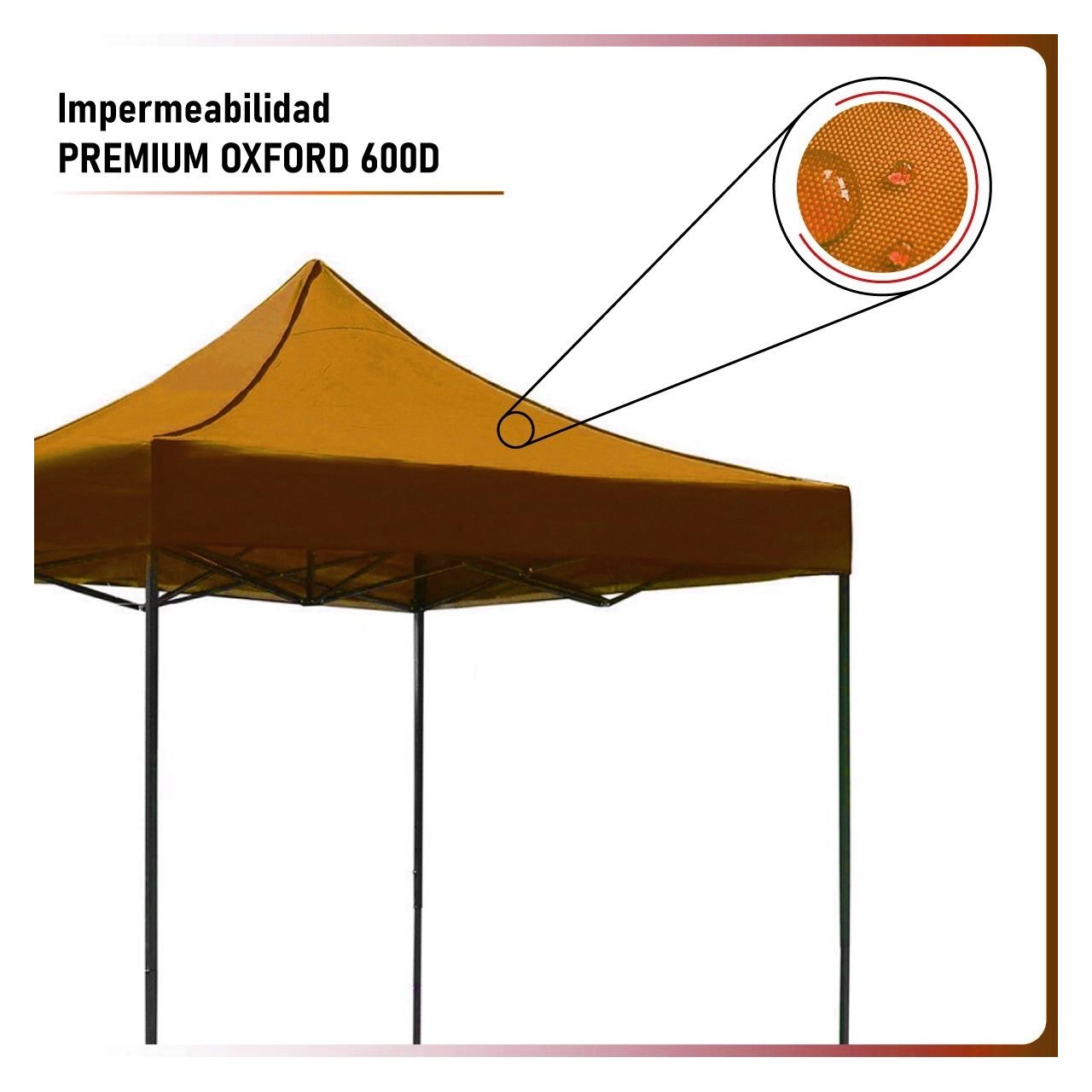 Foto 4 pulgar | Toldo Carpa 3x3 Jardimex Mkz-carpa3x3anar Naranja