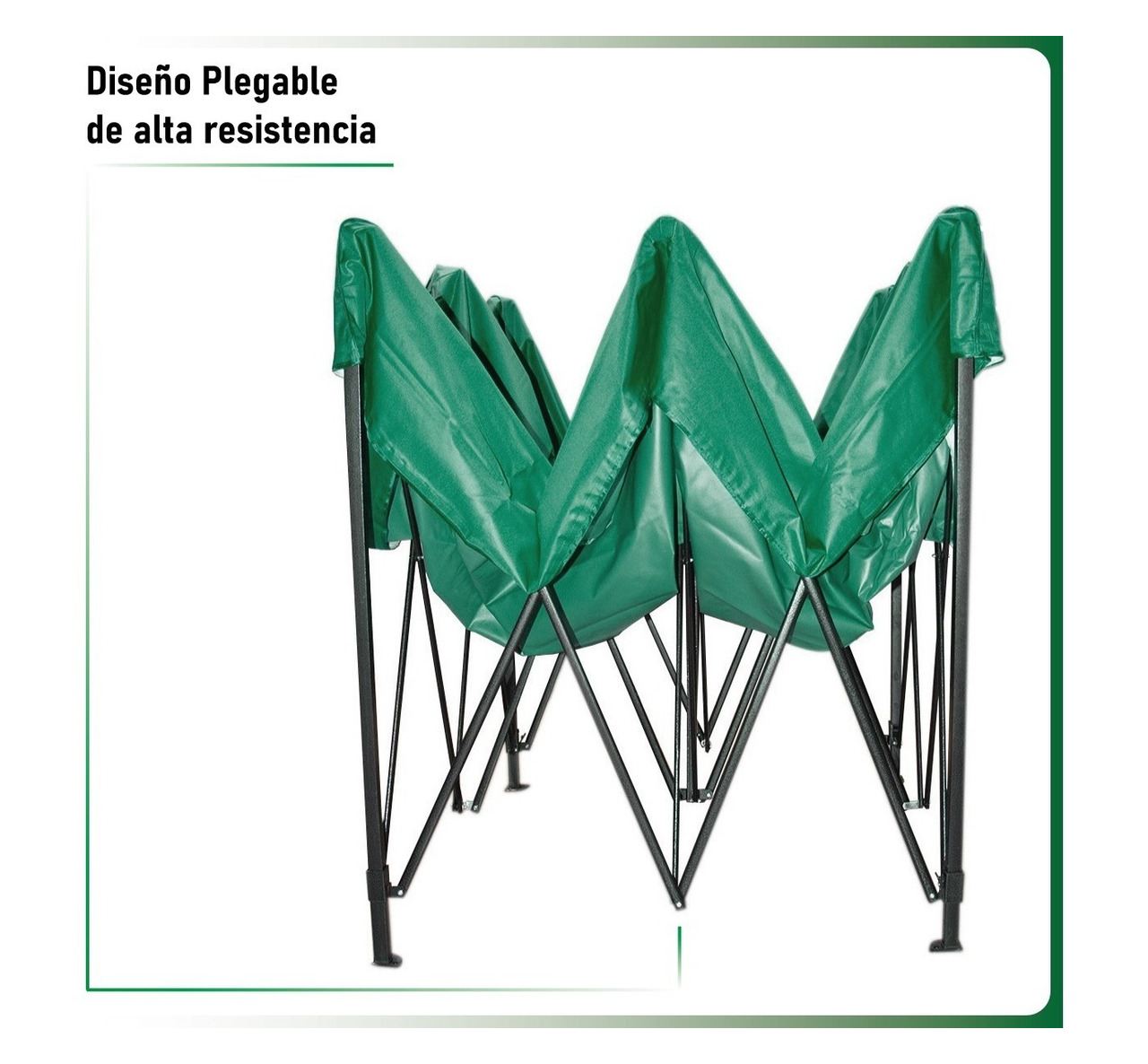 Foto 4 pulgar | Carpa/Toldo 3x3 Jardimex Mkz-carpa3x3ver color Verde