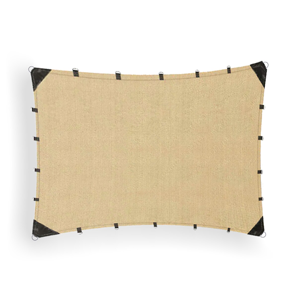 Malla Sombra 6x2 M Raschel 90% Beige Reforzada Hanlob $1,199