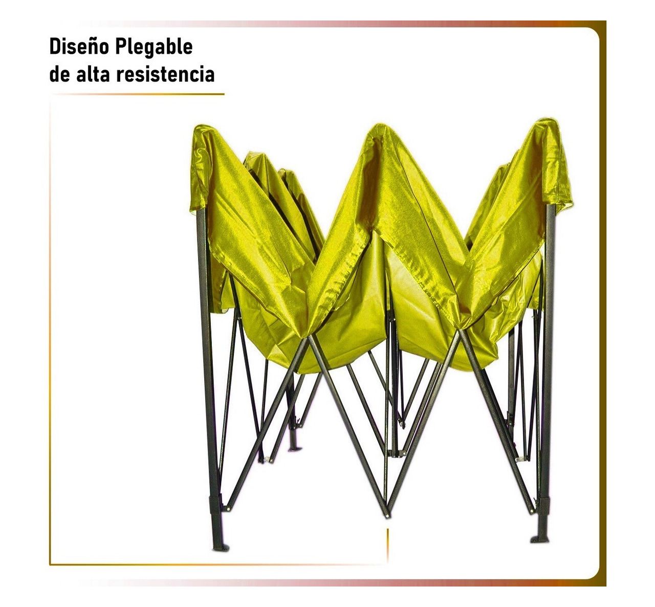 Foto 4 pulgar | Toldo Carpa 3x3 Jardimex Mkz-carpa3x3ama Amarilla