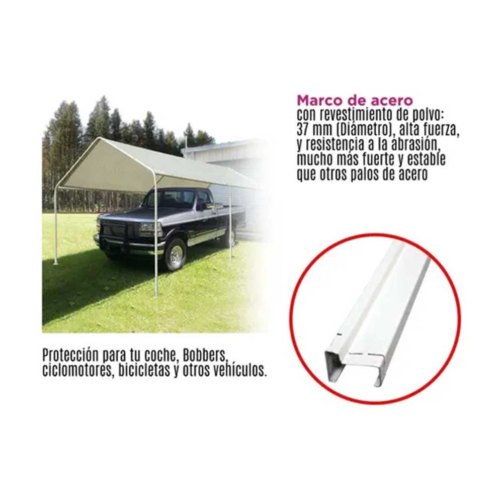 Foto 3 pulgar | Toldo Carma VANLIG para Auto o Eventos 6 X 3 Reforzado color Blanco